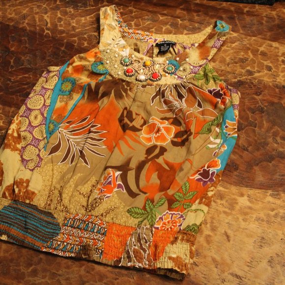 💛WET SEAL Beaded Top 100% Cotton - Picture 2 of 8